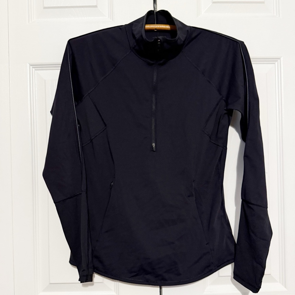 Athleta Eclipse Half Zip Pullover Black Size Medi… - image 2